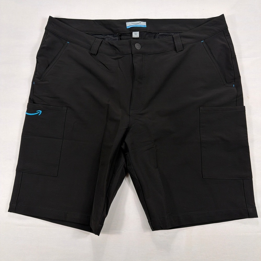 Amazon Logo Cargo Shorts Performance Stretch Techwear XXL Black‎ Mens Outdoor